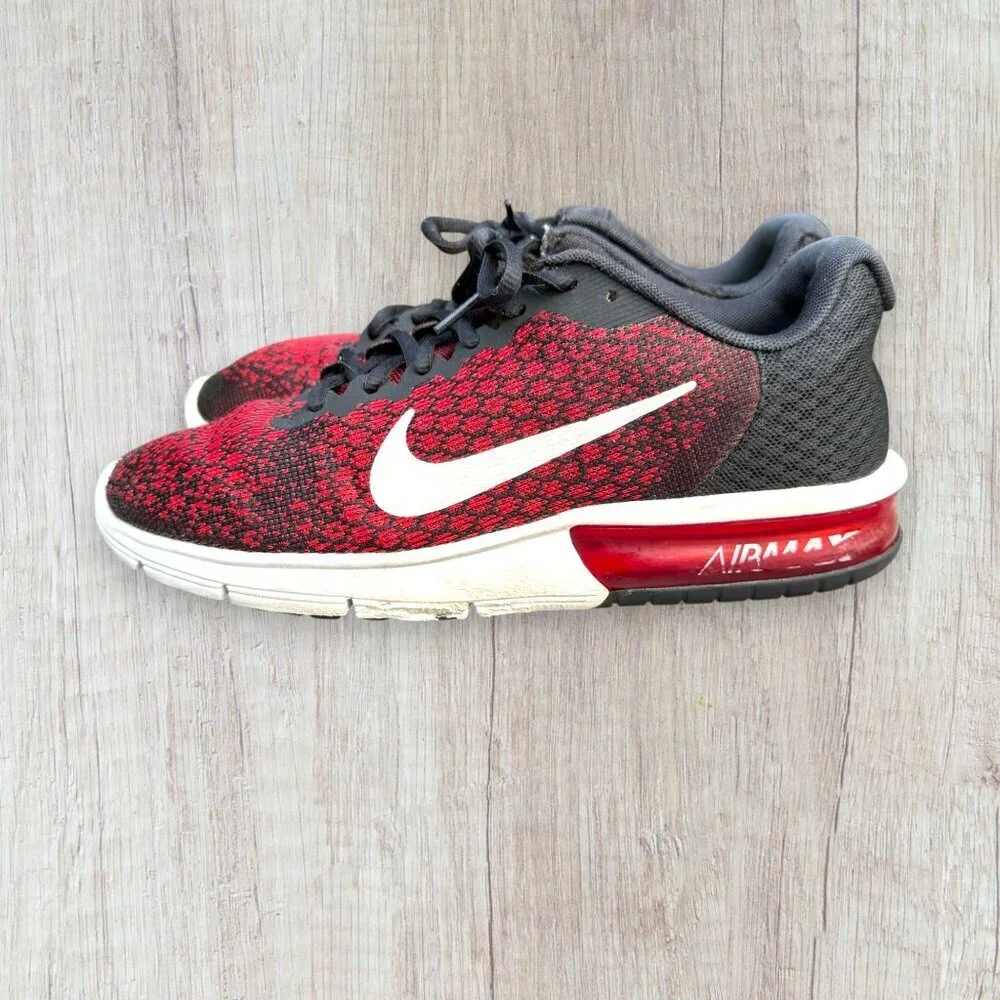 Nike Air Max Sequent 2 Red Black Running Sneakers Men’s Size 8
